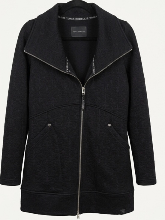Tonia DeBellis Jackets & Blazers - Tonia DeBellis Molly Jacket Logo Damask Black M